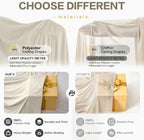 20x10FT Beige Backdrop Curtains, Polyester Back Drop for Parties in 20x10FT, alternate view 5