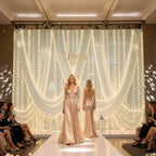 20x10FT Beige Wrinkle Free Backdrop Curtains with Lights String for Parties - Photo Curtain Backdrop with Lights, alternate
