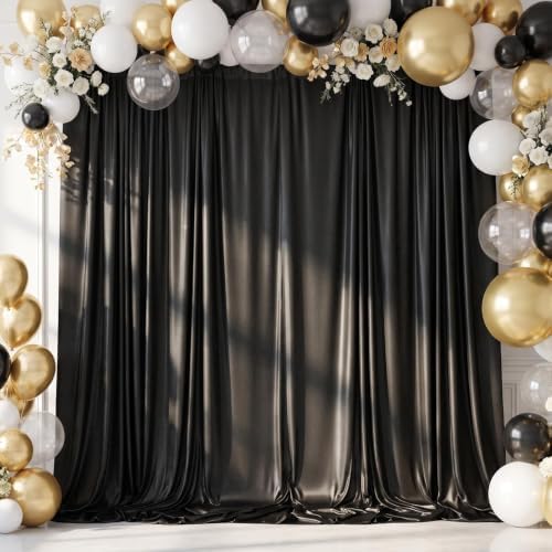 20x10FT Black Backdrop Curtain for Parties Sequin Backdrop Curtain in 20x10FT