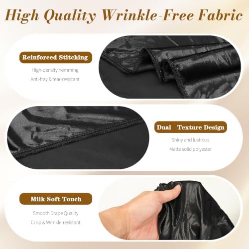 20x10FT Black Backdrop Curtain for Parties Sequin Backdrop Curtain in 20x10FT, alternate view 3