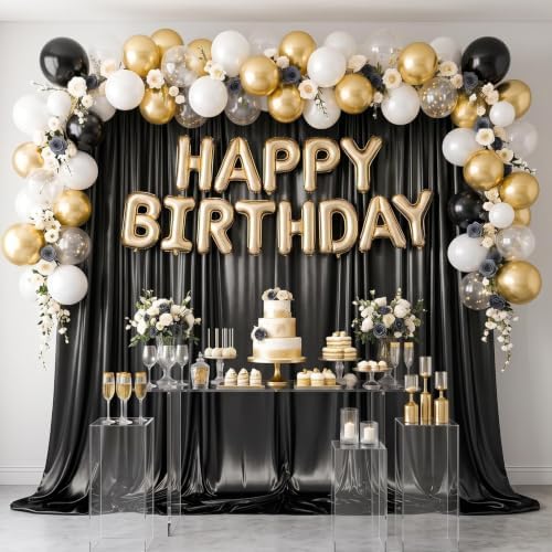 20x10FT Black Backdrop Curtain for Parties Sequin Backdrop Curtain in 20x10FT, alternate view 7