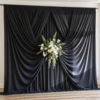 20x10ft Black Backdrop Curtain Wrinkle Free Photo Backdrop Drapes for Wedding Party Birthday Baby Shower