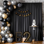 20x10ft Black Backdrop Curtains for Wedding Parties Wrinkle Free Black Curtains Photo Backdrop Drapes for, alternate view 3