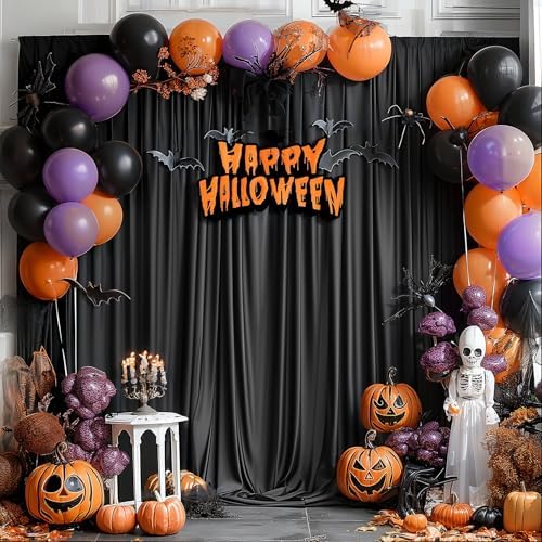 20x10ft Black Backdrop Curtains for Wedding Parties Wrinkle Free Black Curtains Photo Backdrop Drapes for, alternate view 7