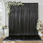 20x10FT Black Sequin Backdrop Curtain - 4 Panels of 5x10FT Wrinkle-Free Glitter Drapes for Photography