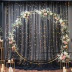 20x10ft Black Tulle Backdrop Curtain with Lights String for Parites, Sheer Photo Backdrop Curtains with Lights, alternate