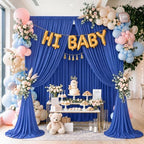 20x10FT Blue Backdrop Curtains for Wedding Parties, Ultra Drapey & Silky Drapes for Backdrop Skin-Friendly &, alternate view