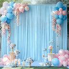 20x10ft Blue Backdrop Curtains for Wedding Parties Wrinkle Free Blue Curtain Photo Backdrop Drapes for, alternate view 3