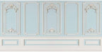20x10ft Blue White Vintage Room Inside Backdrop European Frame Modern House French Castle Blue Wall Retro Style