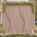 20x10ft Blush Nude Backdrop Curtain Panels for Parties - Wrinkle Free Polyester Photo Curtain Backdrop Wedding