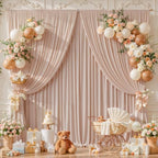 20x10ft Blush Nude Backdrop Curtain Panels for Parties - Wrinkle Free Polyester Photo Curtain Backdrop Wedding, alternate