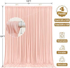 20x10ft Blush Pink Backdrop Curtain Panels for Parties - Wrinkle Free Polyester Photo Curtain Backdrop Wedding, alternate