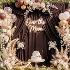 20x10ft Brown Backdrop Curtains for Parties, 4 Panels 5x10ft Wrinkle-Free Polyester Background Curtains for, alternate view 2