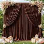 20x10ft Brown Backdrop Curtains for Wedding Parties Wrinkle Free Photo Backdrop Drapes for Photography Birthday