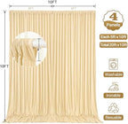 20x10ft Champagne Backdrop Curtain Panels for Parties - Wrinkle Free Polyester Photo Curtain Backdrop Wedding, alternate view