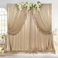 20x10FT Champagne Sequin Backdrop Curtains Wrinkle Free Drapes for Wedding in 20x10FT