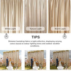 20x10FT Champagne Sequin Backdrop Curtains Wrinkle Free Drapes for Wedding in 20x10FT, alternate view 4