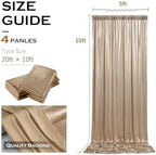 20x10FT Champagne Sequin Backdrop Curtains Wrinkle Free Drapes for Wedding in 20x10FT, alternate view 5