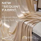 20x10FT Champagne Sequin Backdrop Curtains Wrinkle Free Drapes for Wedding in 20x10FT, alternate view 6