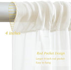 20x10ft Cream White Chiffon Backdrop Curtain with Lights String for Wedding Sheer Tulle Curtain Photo Backdrops, alternate