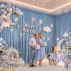 20x10ft Dusty Blue Backdrop Curtains for Wedding Parties Wrinkle Free Blue Curtains Photo Backdrop Drapes for, alternate view