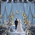 20x10ft Dusty Blue Backdrop Curtains for Wedding Parties Wrinkle Free Blue Curtains Photo Backdrop Drapes for, alternate view