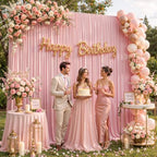 20x10ft Dusty Rose Backdrop Curtain Panels for Parties - Wrinkle Free Polyester Photo Curtain Backdrop Wedding, alternate