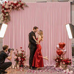 20x10ft Dusty Rose Backdrop Curtain Panels for Parties - Wrinkle Free Polyester Photo Curtain Backdrop Wedding, alternate