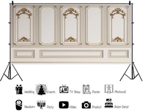 20x10ft European Style Vintage Room Inside Backdrop European Frame Modern House Classic French Castle Cementery, alternate
