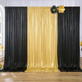20x10ft Gold Black Sequin Backdrop Curtains Wrinkle Free Drapes for Wedding in 20x10ft