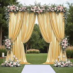 20x10FT Gold Sequin Backdrop Curtains Wrinkle Free Drapes for Wedding Party in 20x10FT