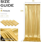 20x10FT Gold Sequin Backdrop Curtains Wrinkle Free Drapes for Wedding Party in 20x10FT, alternate view 6