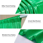 20x10FT Green Sequin Backdrop Curtain - 4 Panels of 5x10FT Wrinkle-Free Glitter Drapes for Photography, alternate view 3