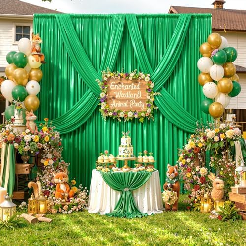 20x10FT Green Sequin Backdrop Curtains Wrinkle Free Drapes for Wedding in 20x10FT, alternate view 4