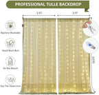 20x10FT Green Wrinkle Free Backdrop Curtains with Lights String for Parties - Photo Curtain Backdrop with Lights, alternate