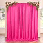 20x10ft Hot Pink Backdrop Curtains for Parties, 4 Panels 5x10ft Wrinkle-Free Polyester Background Curtains for, alternate