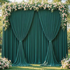 20x10ft Hunter Green Backdrop Curtain Panels for Parties - Wrinkle Free Polyester Photo Curtain Backdrop Wedding