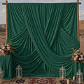20x10ft Hunter Green Backdrop Curtains for Parties, 4 Panels 5x10ft Wrinkle-Free Polyester Background Curtains