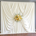 20x10ft Ivory Backdrop Curtain Wrinkle Free Photo Backdrop Drapes for Wedding Party Birthday Baby Shower