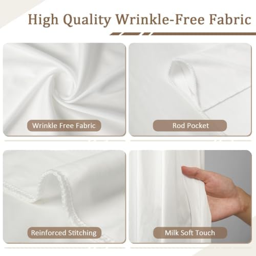 20x10FT Ivory Backdrop Curtains for Wedding Parties, Ultra Drapey & Silky Drapes for Backdrop Skin-Friendly &, alternate view