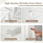 20x10FT Ivory Backdrop Curtains for Wedding Parties, Ultra Drapey & Silky Drapes for Backdrop Skin-Friendly &, alternate view