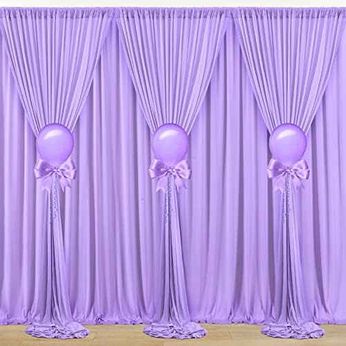 20x10ft Lavender Backdrop Curtains for Parties, 4 Panels 5x10ft Wrinkle-Free Polyester Background Curtains for, alternate
