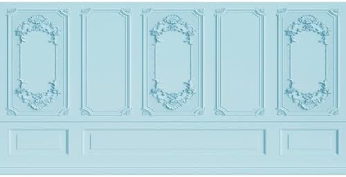 20x10ft Light Blue Vintage Room Inside Backdrop European Frame Modern House French Castle Cementery Wall Retro