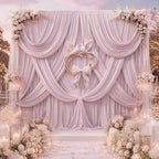 20x10ft Light Pink Backdrop Curtains for Parties, 4 Panels 5x10ft Wrinkle-Free Polyester Background Curtains for, alternate