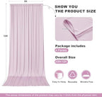 20x10ft Light Pink Backdrop Curtains for Parties, 4 Panels 5x10ft Wrinkle-Free Polyester Background Curtains for, alternate