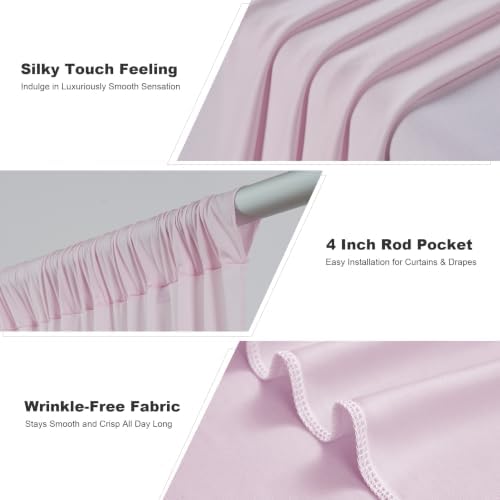 20x10ft Light Pink Backdrop Curtains for Parties, 4 Panels 5x10ft Wrinkle-Free Polyester Background Curtains for, alternate