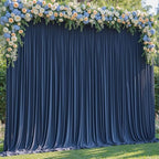 20x10ft Navy Blue Backdrop Curtain Panels for Parties - Wrinkle Free Polyester Photo Curtain Backdrop Wedding, alternate view