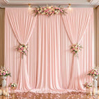 20x10ft Pale Pink Backdrop Curtains for Wedding Parties Wrinkle Free Photo Backdrop Drapes for Photography