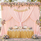20x10ft Pale Pink Backdrop Curtains for Wedding Parties Wrinkle Free Photo Backdrop Drapes for Photography, alternate view 7