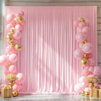 20x10ft Pink Backdrop Curtains for Wedding Parties Wrinkle Free Pink Curtains Photo Backdrop Drapes for, alternate view 7